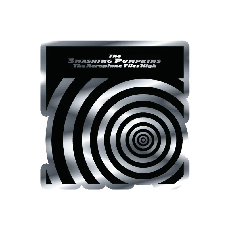 The Smashing Pumpkins - The Aeroplane Flies High Album Cover - Silver Chrome Vinyl Sticker - Custom Size