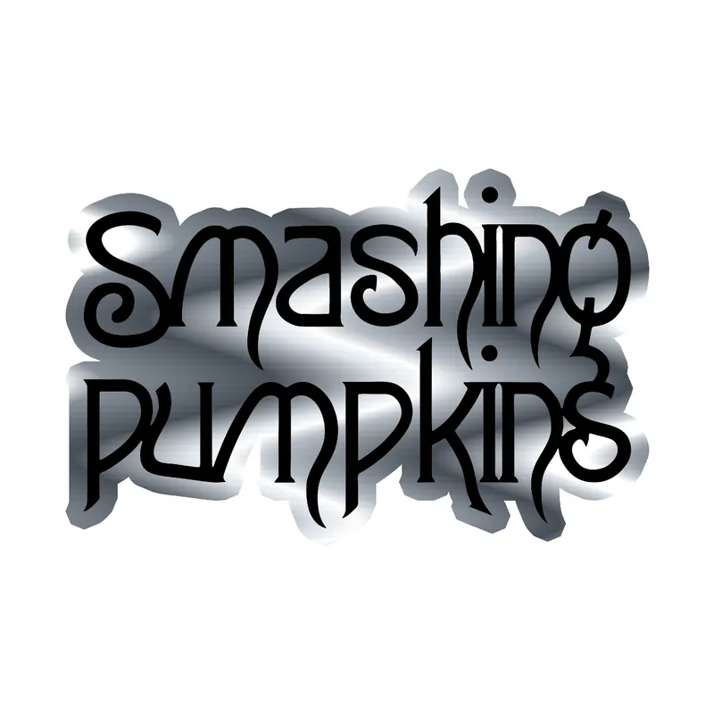 The Smashing Pumpkins - Name - Silver Chrome Vinyl Sticker - Custom Size