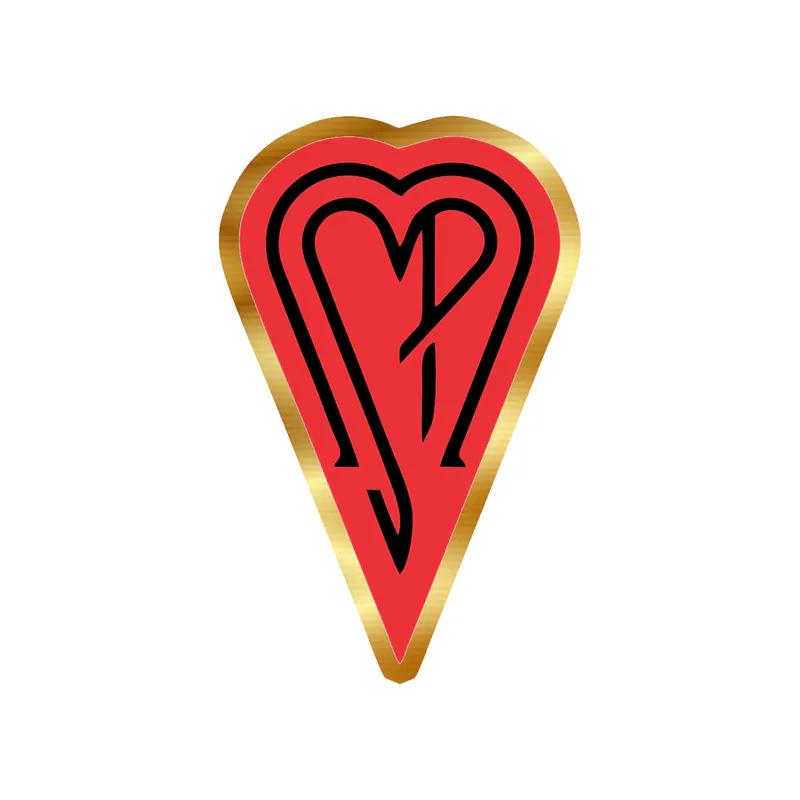 The Smashing Pumpkins - Heart - Red and Black - Gold Chrome Vinyl Sticker - Custom Size