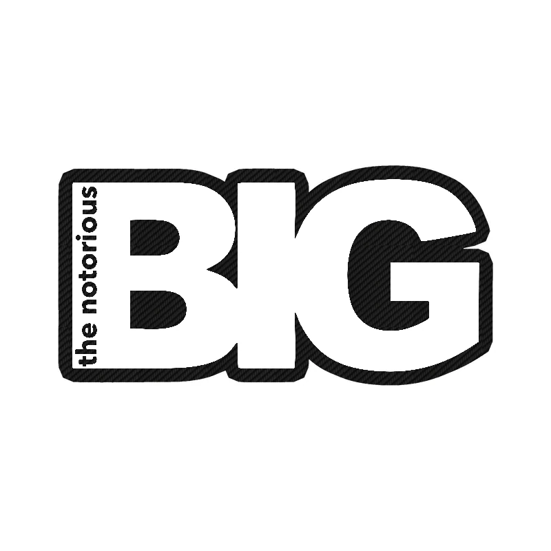 The Notorious BIG - Letters - Carbon Fiber Vinyl Sticker - Custom Size