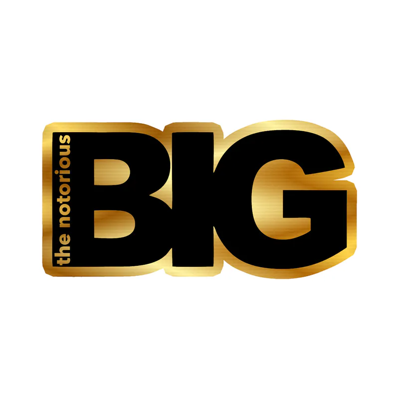 The Notorious BIG - Letters - Gold Chrome Vinyl Sticker - Custom Size