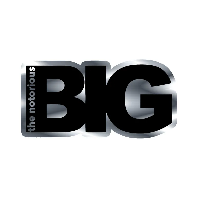 The Notorious BIG - Letters - Silver Chrome Vinyl Sticker - Custom Size