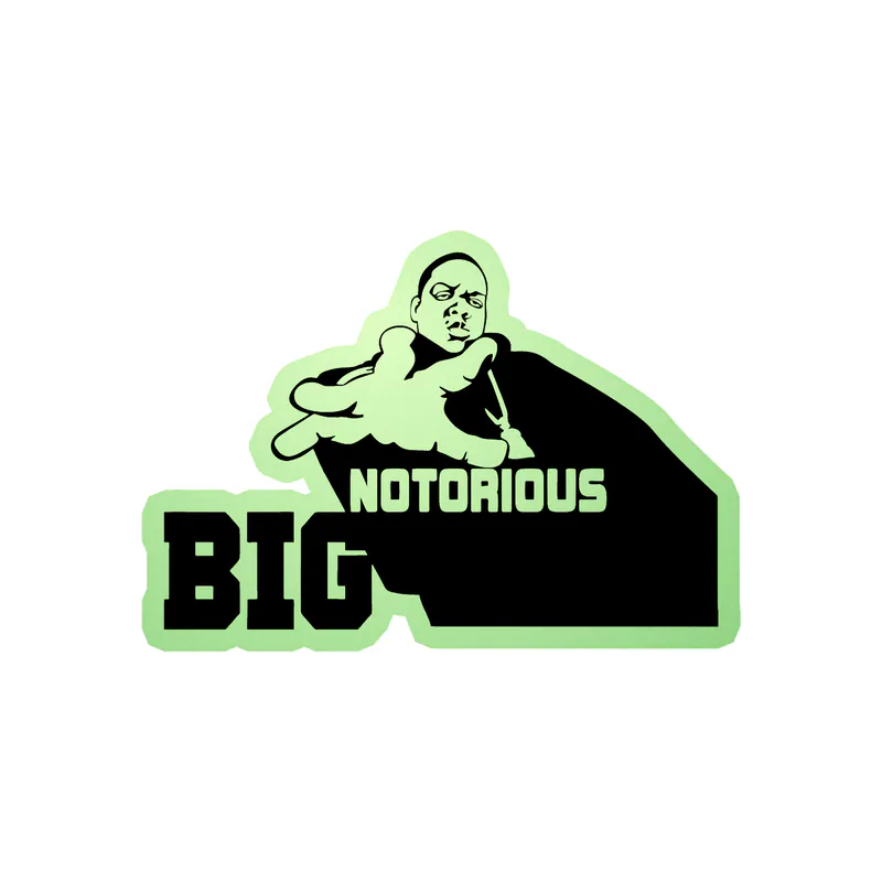 The Notorious BIG - Name With The BIG - Glow in the Dark Vinyl Sticker - Custom Size