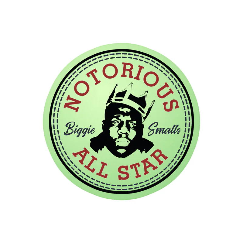 The Notorious BIG - Converse Logo - Glow in the Dark Vinyl Sticker - Custom Size