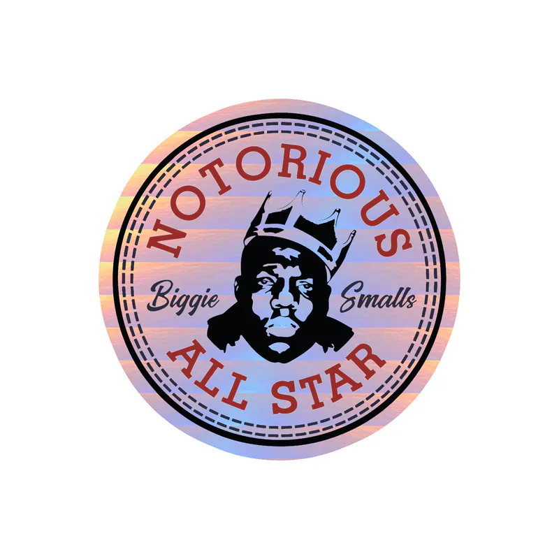 The Notorious BIG - Converse Logo - Holographic Vinyl Sticker - Custom Size