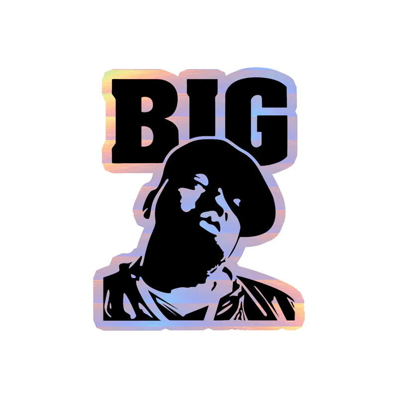 The Notorious BIG - BIG - Holographic Vinyl Sticker - Custom Size