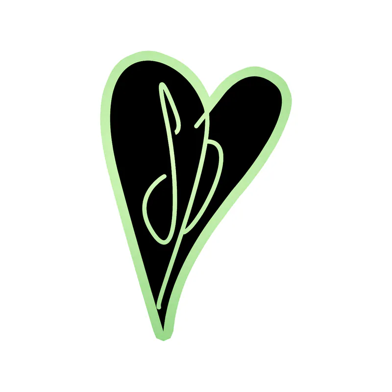 The Smashing Pumpkins - Black Heart - Glow in the Dark Vinyl Sticker - Custom Size