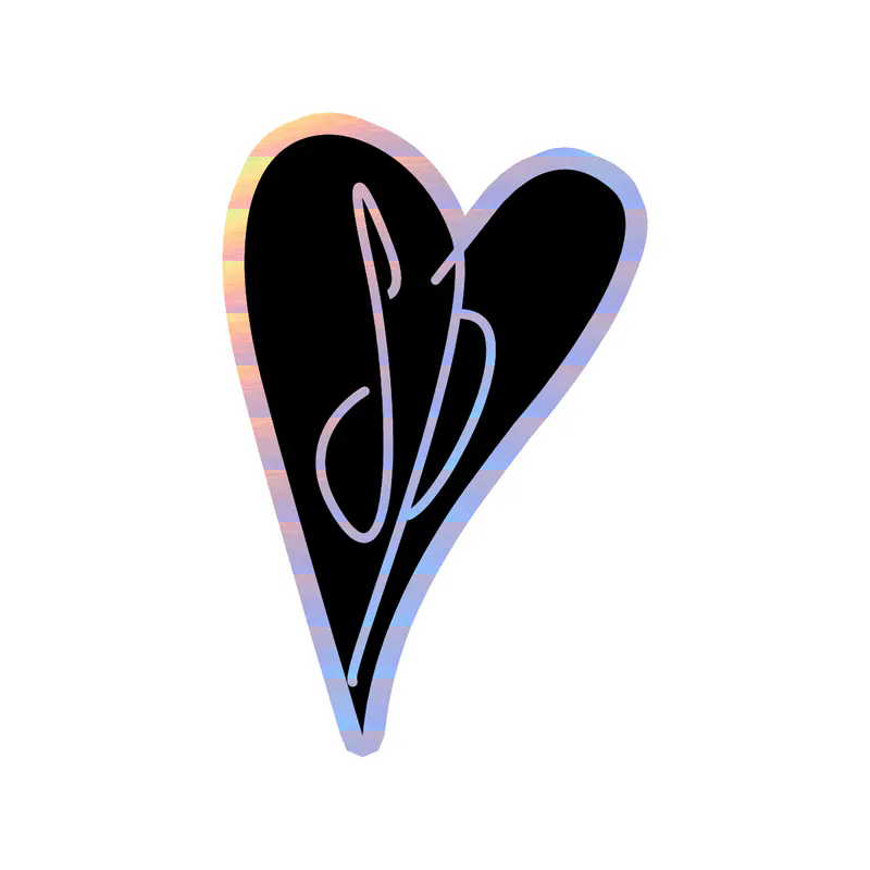 The Smashing Pumpkins - Black Heart - Holographic Vinyl Sticker - Custom Size