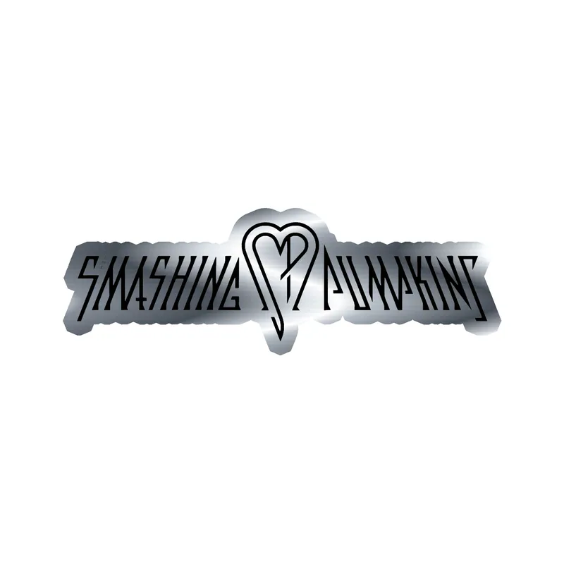 The Smashing Pumpkins - Name 2 - Silver Chrome Vinyl Sticker - Custom Size