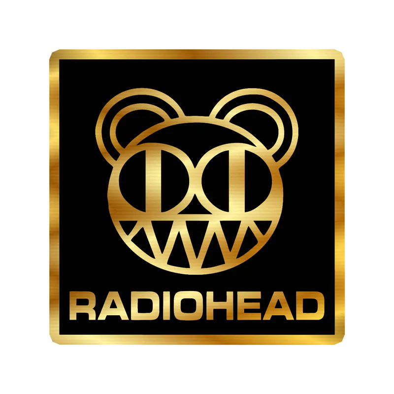 Radiohead - Bear - Gold Chrome Vinyl Sticker - Custom Size