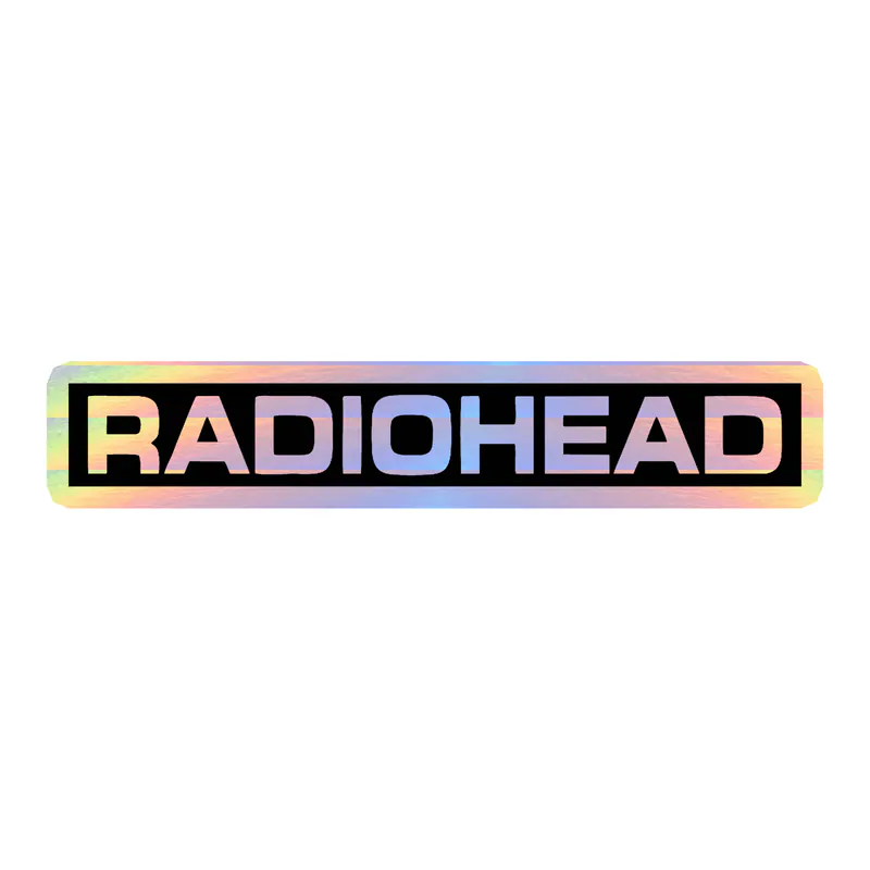 Radiohead - Name - Holographic Vinyl Sticker - Custom Size