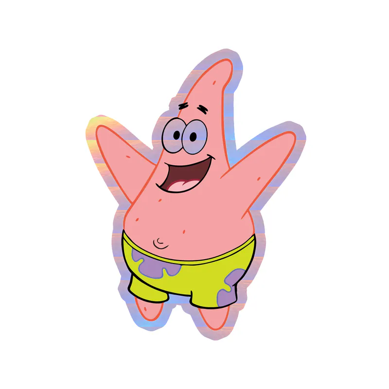 Spongebob - Patrick Holographic Vinyl Decal - Custom Size