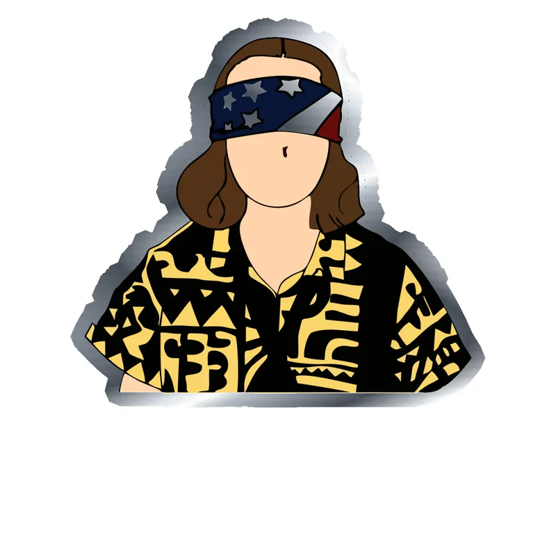 Stranger Things Silver Chrome Vinyl Decal