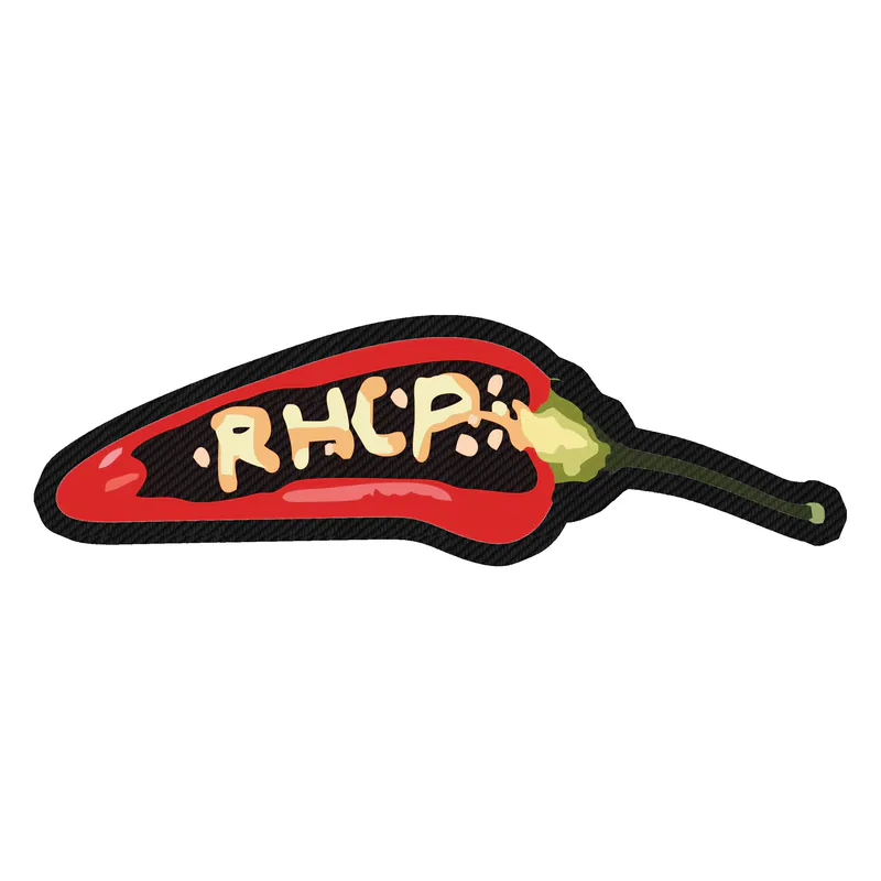 Red Hot Chili Peppers Carbon Fiber Vinyl Decal - Custom Size