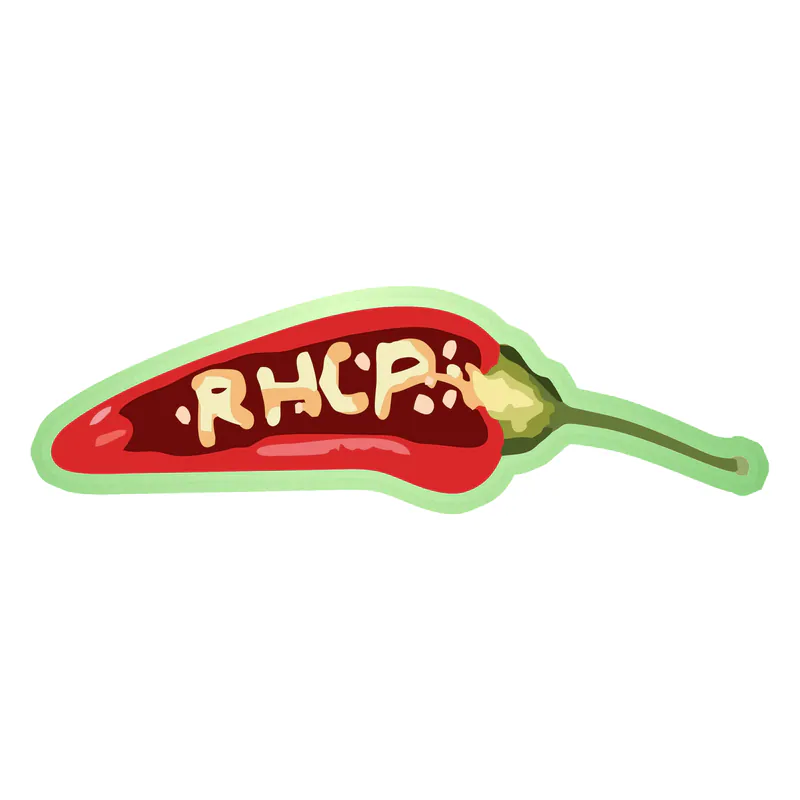 Red Hot Chili Peppers Glow in the Dark Vinyl Decal - Custom Size