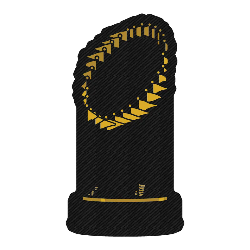 World Series Trophy Carbon Fiber Vinyl Sticker - Custom Size