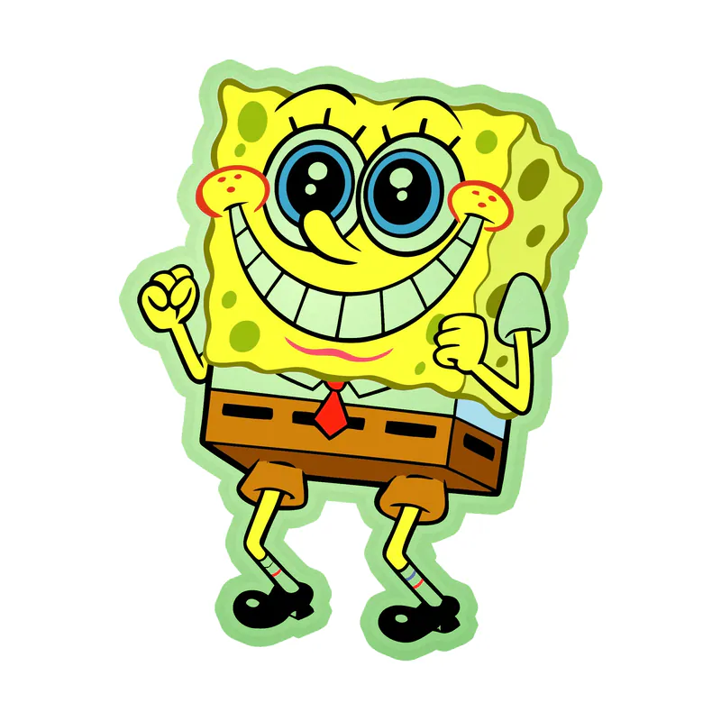 Spongebob - Glow in the Dark Vinyl Decal - Custom Size
