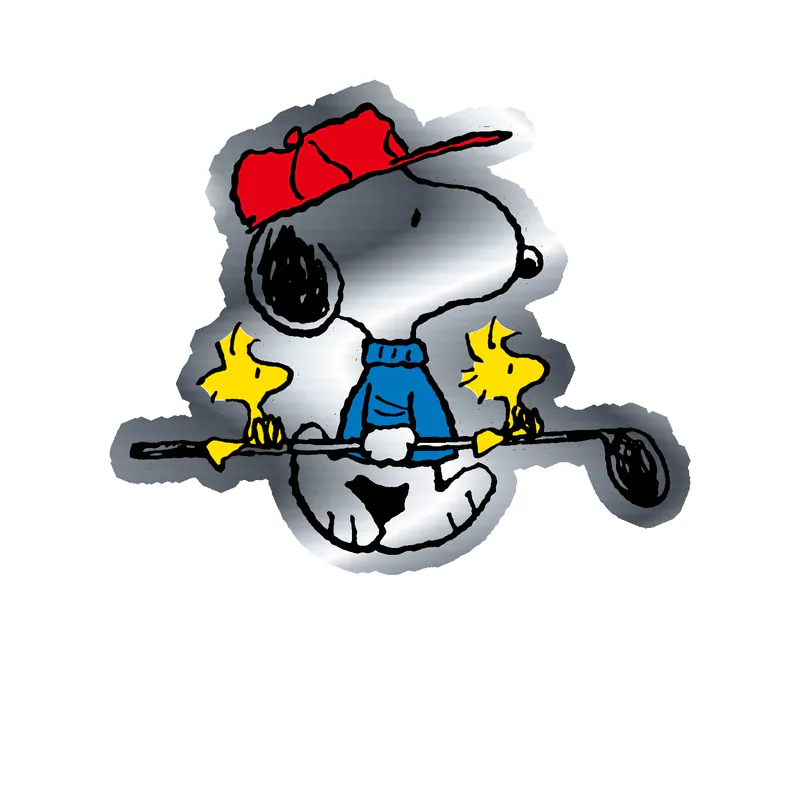 Snoopy Silver Chrome Vinyl Decal
