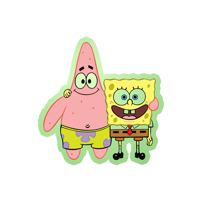 Spongebob and Patrick Glow in the Dark Vinyl Decal - Custom Size