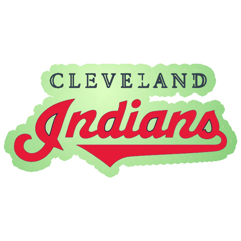Cleveland Indians - Name - Glow in the Dark Vinyl Sticker - Custom Size