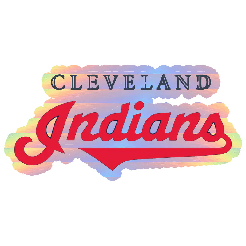 Cleveland Indians - Name - Holographic Vinyl Sticker - Custom Size