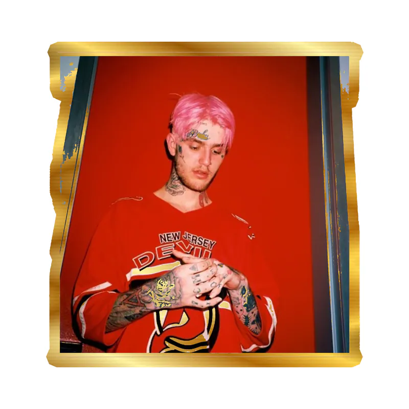 Lil Peep Album Cover Gold Chrome Vinyl Decal - Custom Size