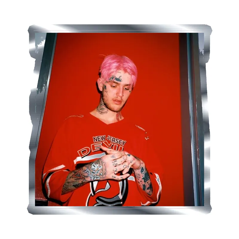 Lil Peep Album Cover Silver Chrome Vinyl Decal - Custom Size