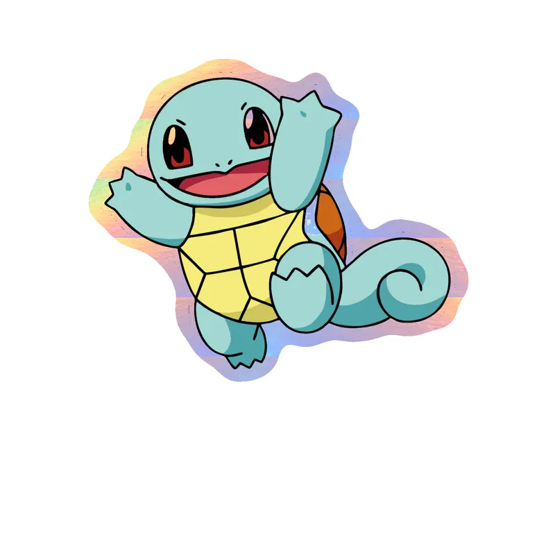 Squirtle Holographic Vinyl Decal