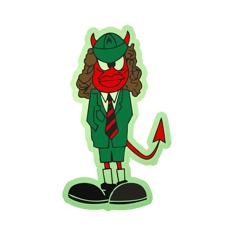 ACDC Glow in the Dark Vinyl Decal - Custom Size
