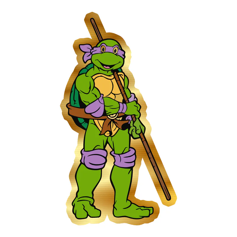 Teenage Mutant Ninja Turtles Gold Chrome Vinyl Decal