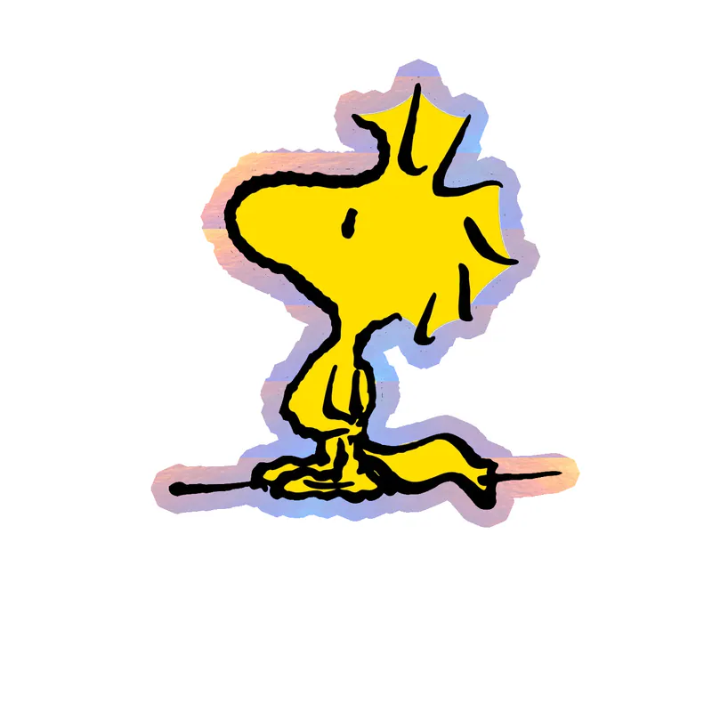 Snoopy- Woodstock Holographic Vinyl Decal
