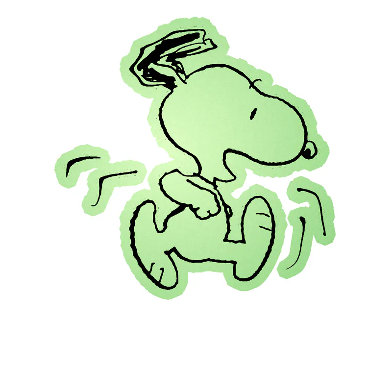 Snoopy Glow in the Dark Vinyl Decal