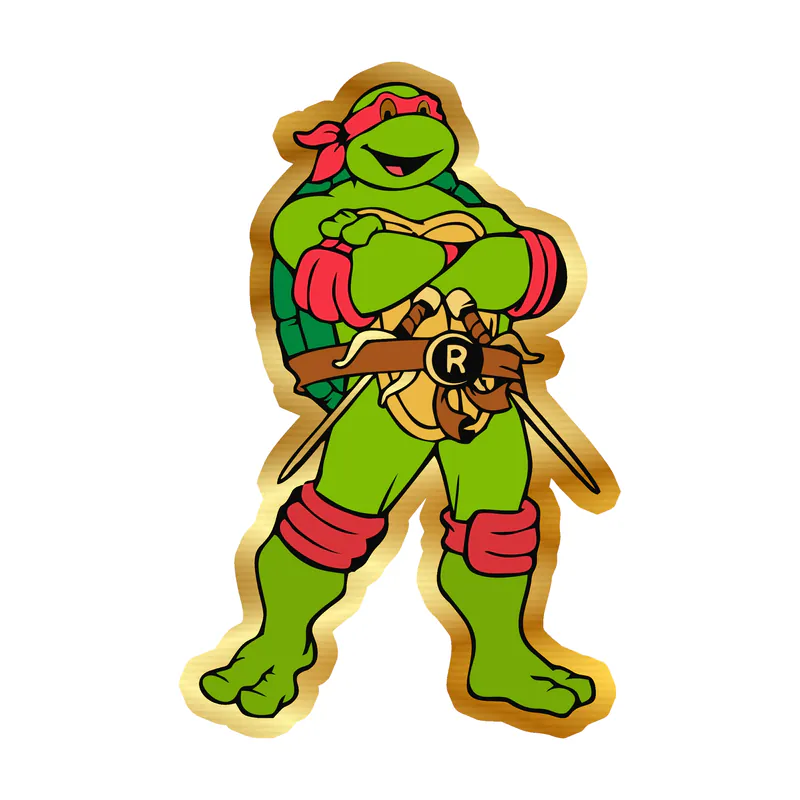 Teenage Mutant Ninja Turtles Gold Chrome Vinyl Decal