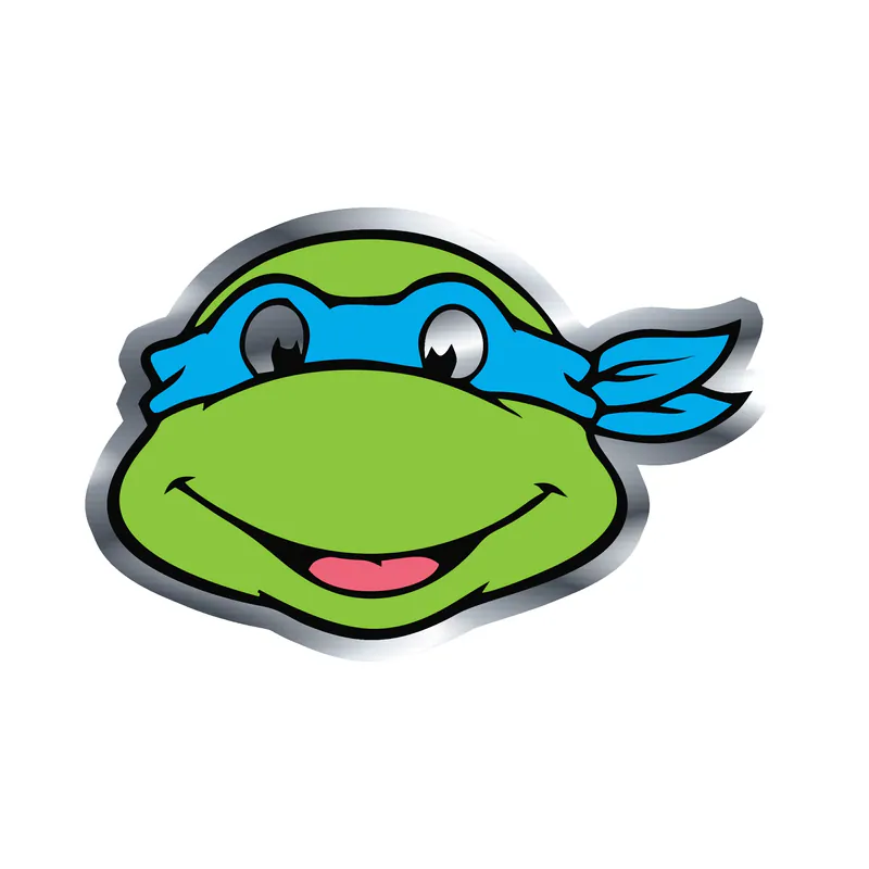 Teenage Mutant Ninja Turtles Silver Chrome Vinyl Decal
