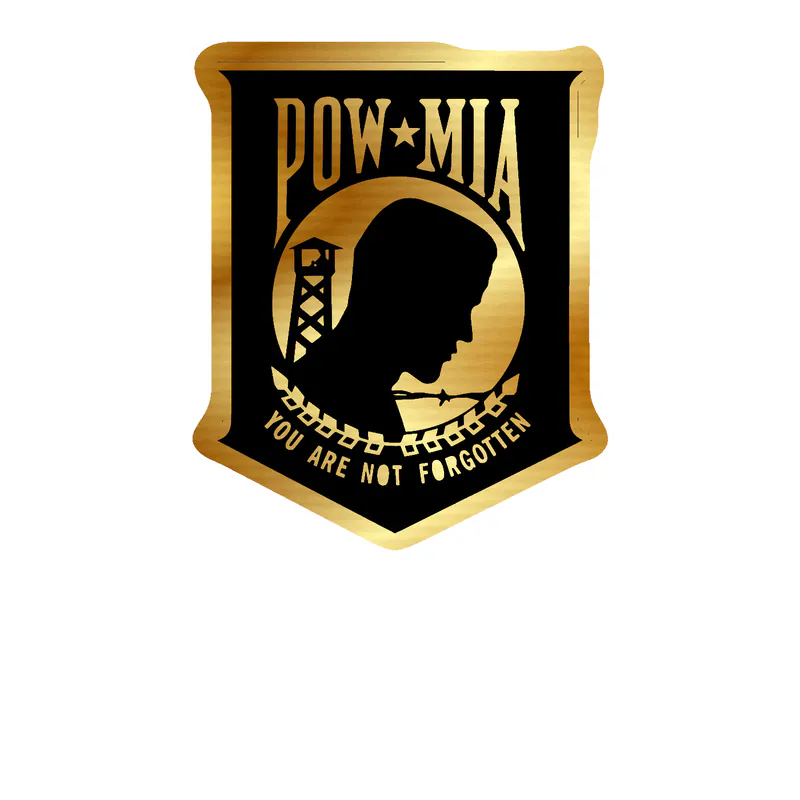 POW Gold Chrome Vinyl Decal