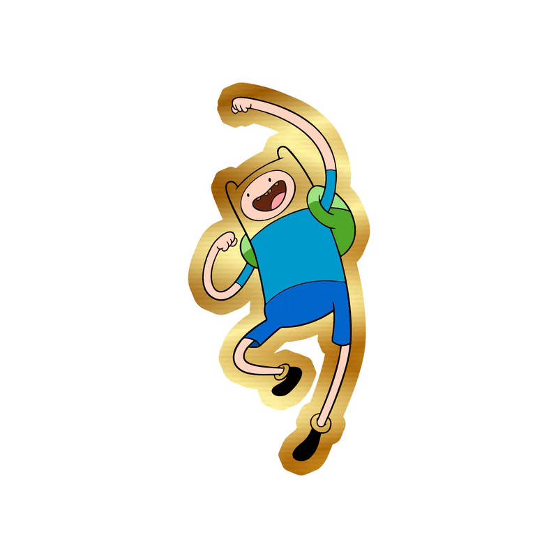 Adventure Time Snail Gold Chrome Vinyl Decal - Custom Size