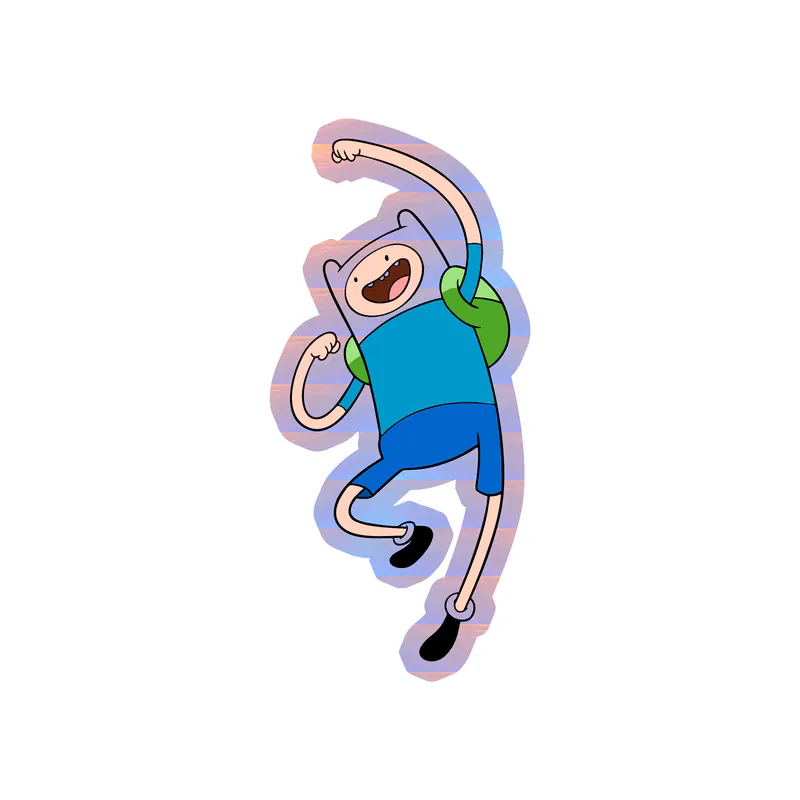 Adventure Time Snail Holographic Vinyl Decal - Custom Size