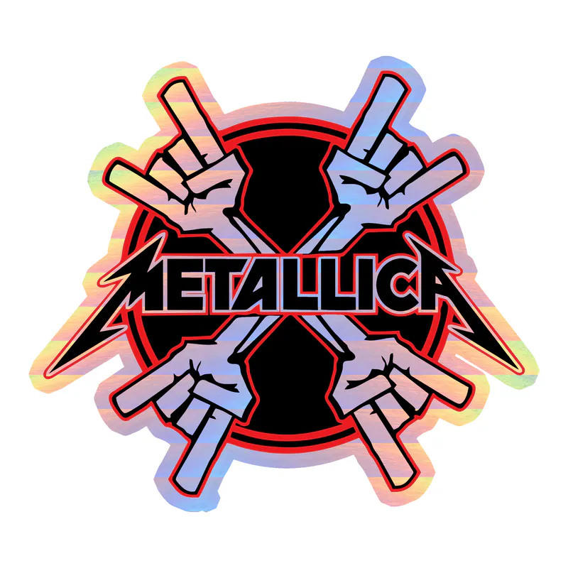 Metallica Holographic Vinyl Decal - Custom Size