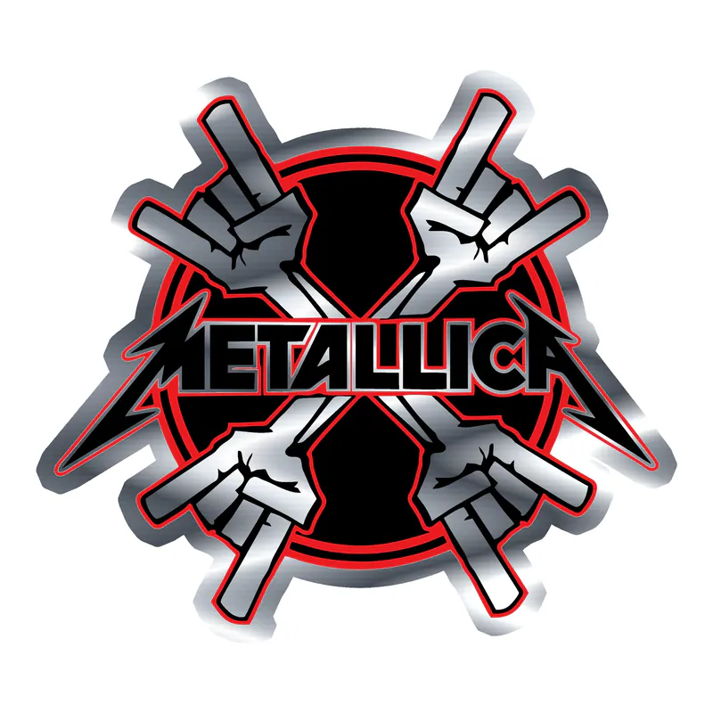 Metallica Silver Chrome Vinyl Decal - Custom Size