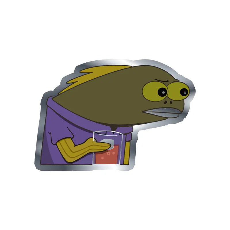 Spongebob - Silver Chrome Vinyl Decal - Custom Size