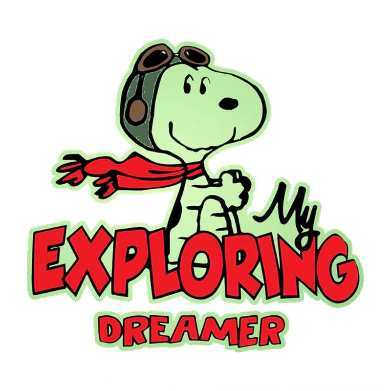 Snoopy - Exploring Dreamer Glow in the Dark Vinyl Decal