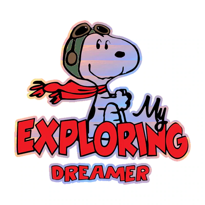 Snoopy - Exploring Dreamer Holographic Vinyl Decal
