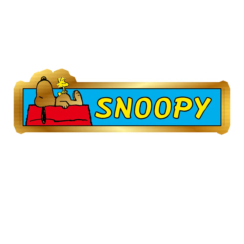 Snoopy Gold Chrome Vinyl Decal