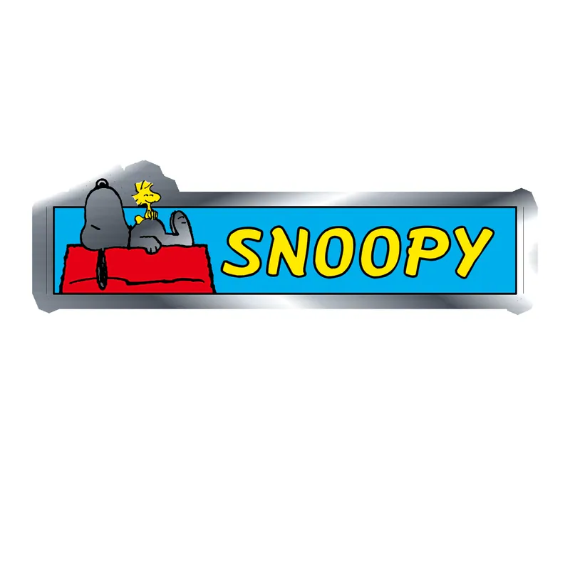 Snoopy Silver Chrome Vinyl Decal