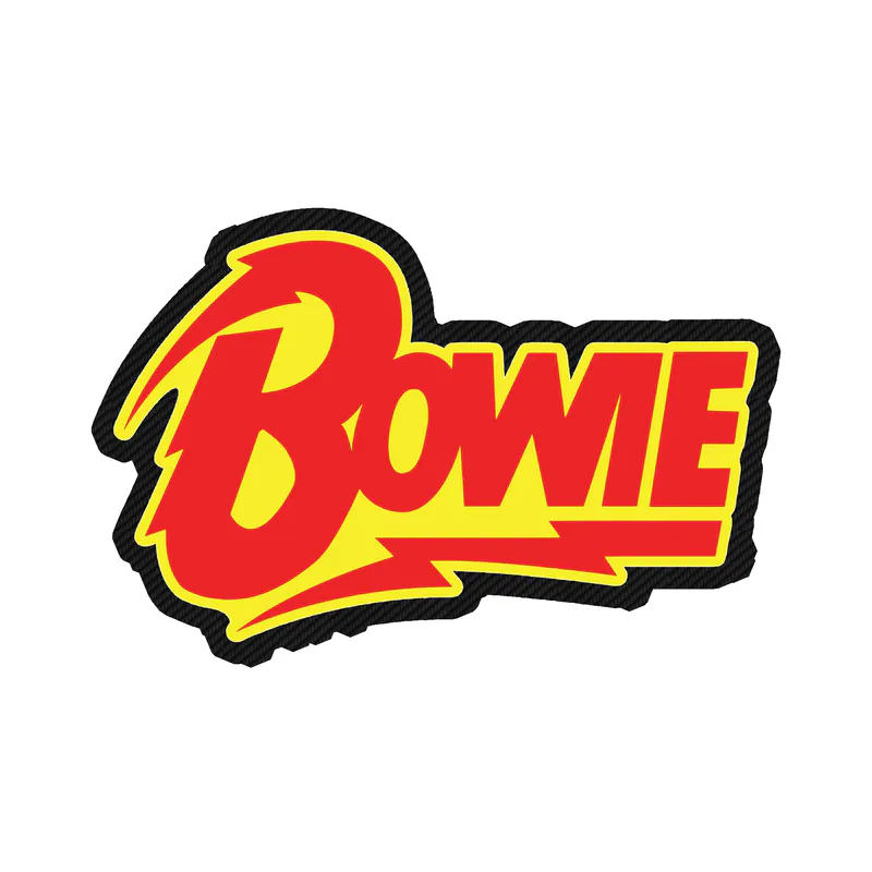 David Bowie Carbon Fiber Vinyl Decal - Custom Size
