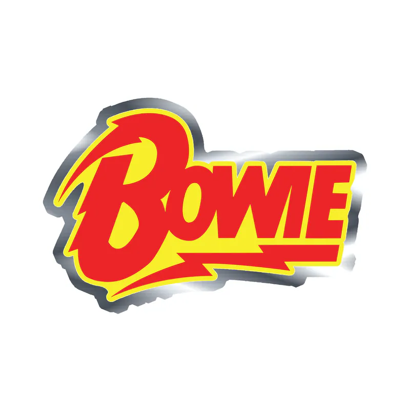 David Bowie Silver Chrome Vinyl Decal - Custom Size