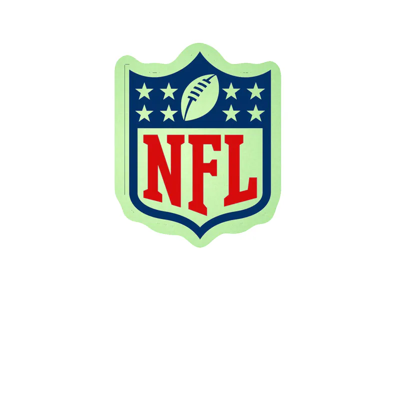 NFL Shield Logo Glow in the Dark Vinyl Sticker - Custom Size