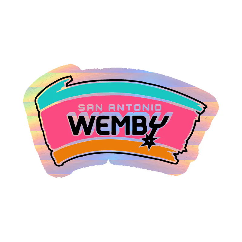 San Antonio Wembly - Holographic Vinyl Sticker - Custom Size
