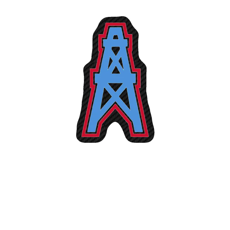 Houston Oilers Carbon Fiber Vinyl Sticker - Custom Size