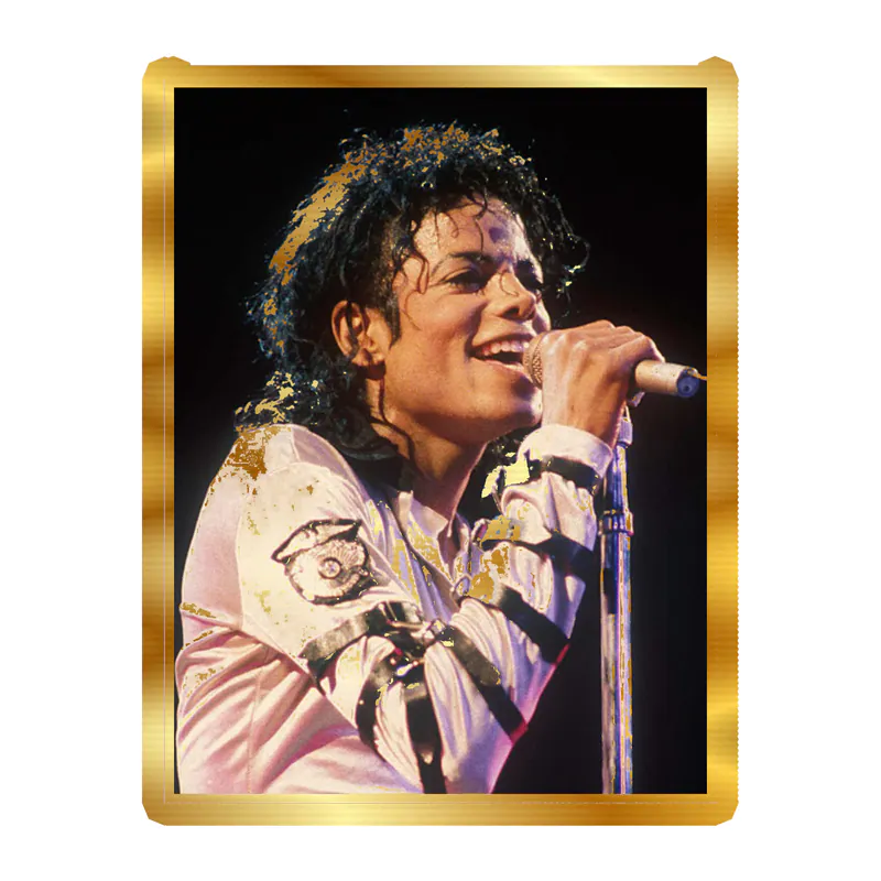 Michael Jackson Gold Chrome Vinyl Decal - Custom Size